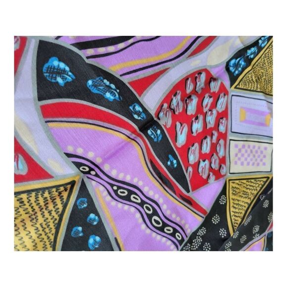 Vintage 1960's Abstract Print Neck Scarve - Picture 6 of 6